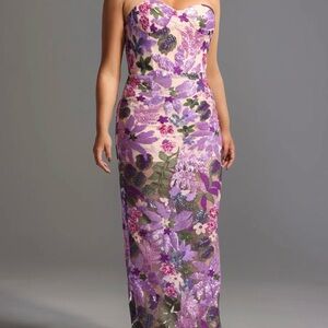 Bella Barnett Floral Sequin Gown
